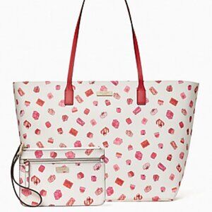 NWT!  kate spade Shore Street Margareta Pink GIFTS/ Presents Motif Tote